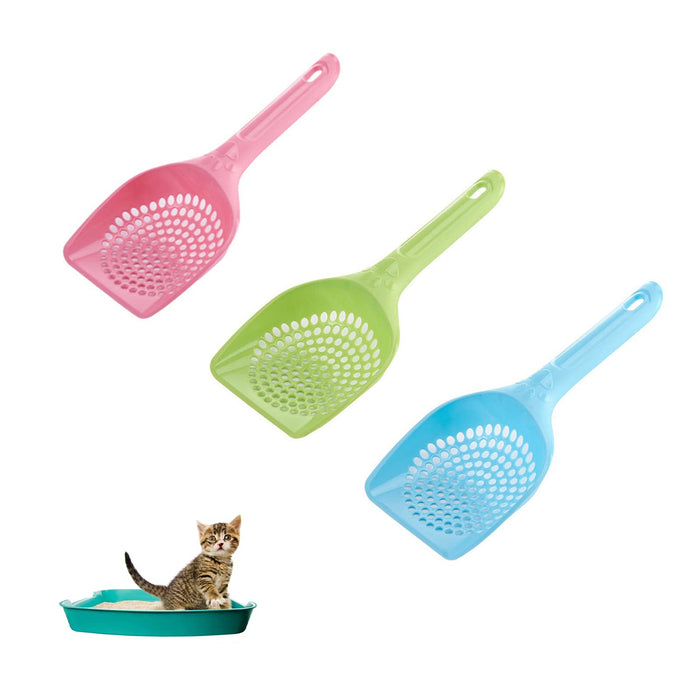 3 Pack Long Handle Cat Litter Scoop Cat Litter Shovel Kitten Cleaning Tool for Sifting Kitty Litter